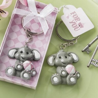 Schattige Babyolifant Sleutelhanger Roze