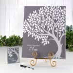 Signeerboom Gastenboek Zwart en Grijs