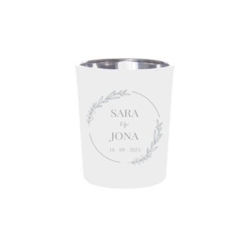 Gepersonaliseerde Bedankjes Sophia Waxinelichtjes wit
