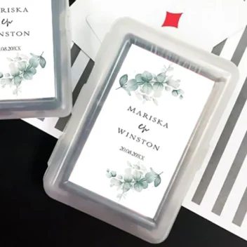 Speelkaarten-Botanical met gepersonaliseerde sticker