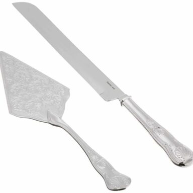 Taartschep en mes Classic Silver