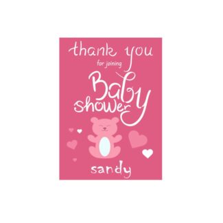 Roze Babyshower Stickers