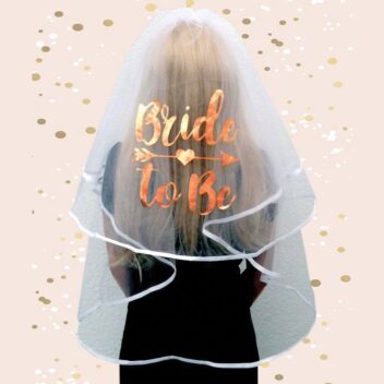 Luxe Bride to Be Sluier - Rose gold print