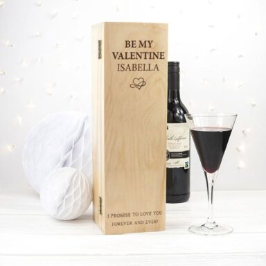 Gepersonaliseerde Wijnkist - Be my Valentine