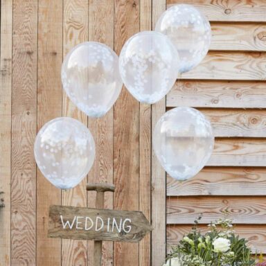 Witte Confetti Ballonnen