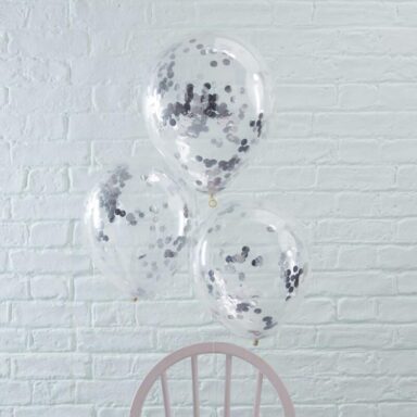 Zilveren Confetti Ballonnen