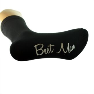 Zwarte Sokken met 'Best Man'