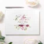 Gastenboek bruiloft Peony Dreams gepersonaliseerd wit hardcover