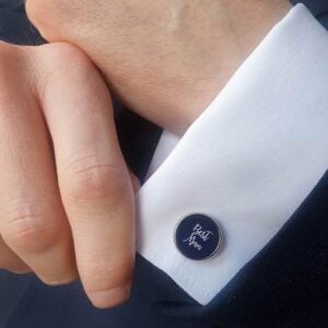 Navy Blue Bruiloft Manchetknopen