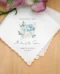 Witte katoenen zakdoek met Blue Floral design
