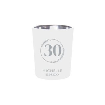 'Cheers to' waxinelichthouder wit