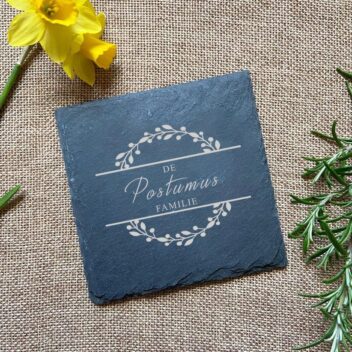 Leisteen Onderzetters Set met Familienaam