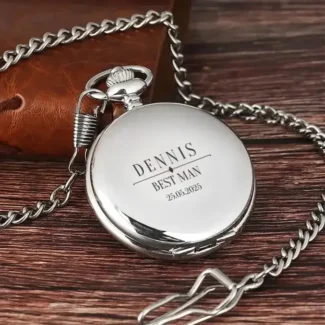 Zilver Zakhorloge Gegraveerd voor Getuigen