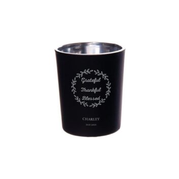 Gepersonaliseerde Waxinelichtjes Blessed zwart