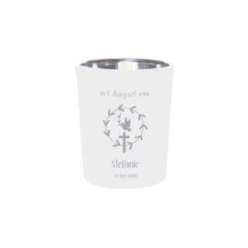 Heilig Vuur: Doopsel Bedankjes Sfeerlicht wit