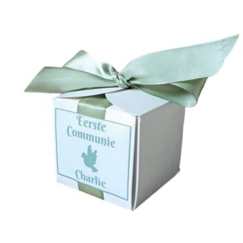 Gepersonaliseerde Snoepdoosjes Communie Groen
