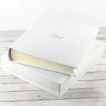 Gepersonaliseerd wit lederen fotoalbum 4