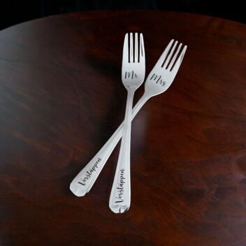 Gepersonaliseerde Mr & Mrs Gebakvorkjes 4