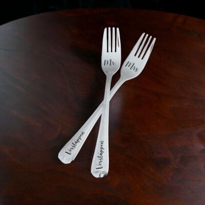 Gepersonaliseerde Mr & Mrs Gebakvorkjes 4