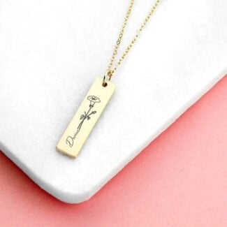 Geboortebloem Bar Ketting