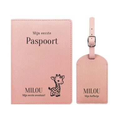 Mijn Eerste Paspoort & Kofferlabel Set