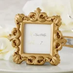 Set van 6 gouden barok fotolijstjes/naamkaarthouders met matte afwerking