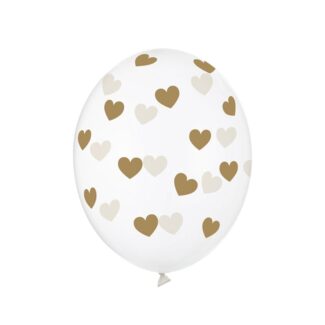Sterke ballonnen met gouden hartjes
