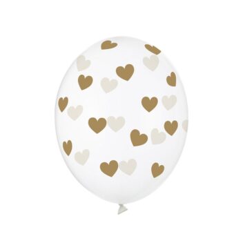 Sterke ballonnen met gouden hartjes