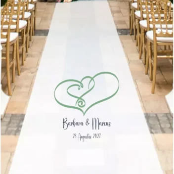 love loper harten natuurgroen gepersonaliseerd