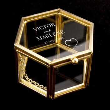 Glazen Ringdoosje 'Love Story'