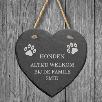 Gepersonaliseerd Tekstbordje - 'Honden altijd welkom'