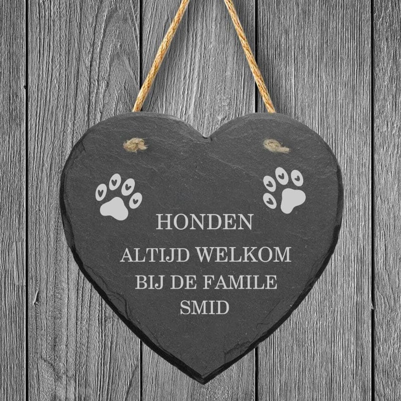 honden-welkom Gepersonaliseerd Tekstbordje - 'Honden altijd welkom'
