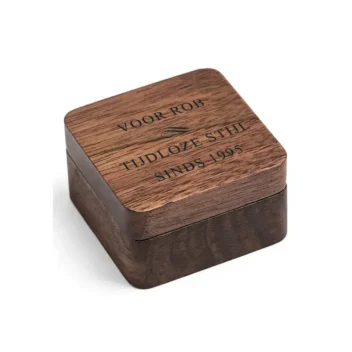 Timeless Craft - Houten Manchetknopen met Gepersonaliseerde Box 2