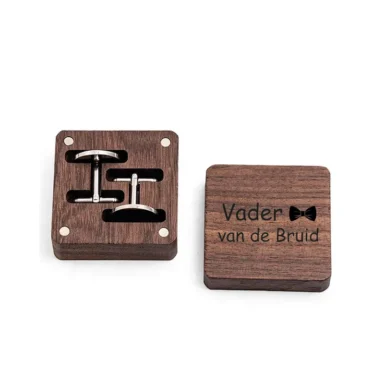 Houten Manchetknopen Vader van de Bruid