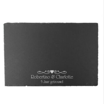 Jubileum Liefde - Leisteen Serveerplank met Namen