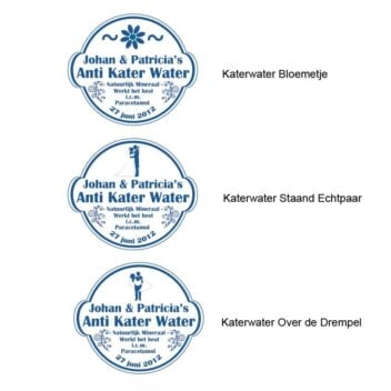 3 Unieke Designs van Anti Kater Water Labels voor bruiloften en feesten