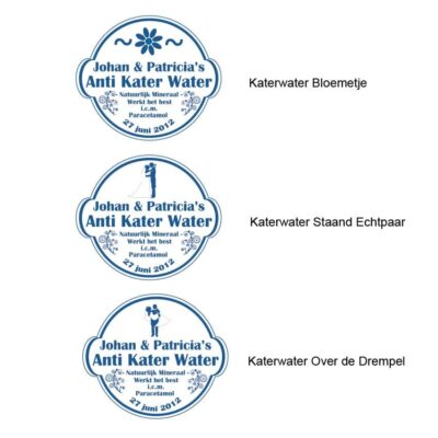 3 Unieke Designs van Anti Kater Water Labels voor bruiloften en feesten