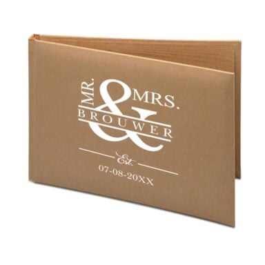 Gepersonaliseerd Wit Mr & Mrs Kraft Gastenboek