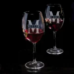 Set van gepersonaliseerde wijnglazen van loodvrij kristal