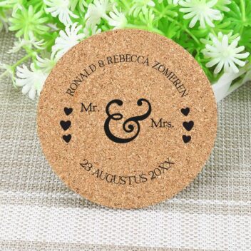 Kurk Onderzetters Mr & Mrs