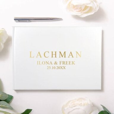 Elegant Wit Gastenboek met Printkleuren 1