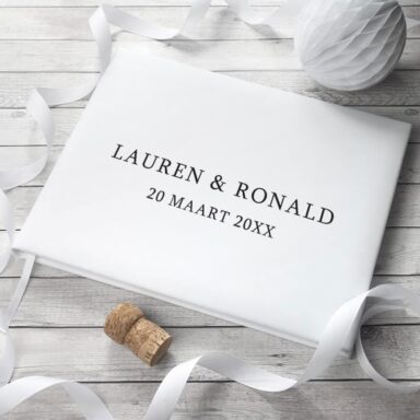 Gegraveerd Leren Gastenboek Lauren