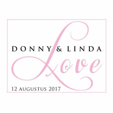 Bedankt Sticker Love Letter