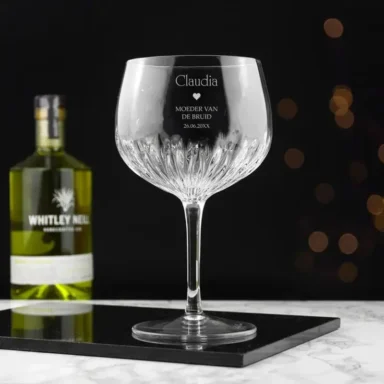 Gepersonaliseerd cocktailglas voor de moeder van de bruid of bruidegom