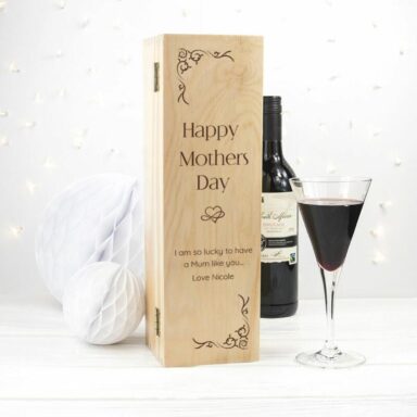 Gepersonaliseerde Wijnkist Happy Mothers Day
