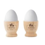 Gepersonaliseerde Houten Eierdopjes Set - Mr & Mrs