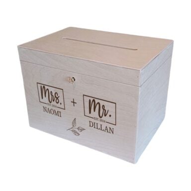 Gegraveerde Enveloppendoos Mr & Mrs