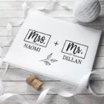 Gegraveerd Leren Gastenboek Mr & Mrs