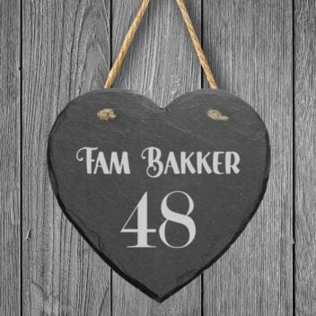 Gegraveerd Leisteen Naambordje Voordeur