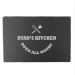 Gepersonaliseerde Leisteen Serveerplank - Keukeneditie